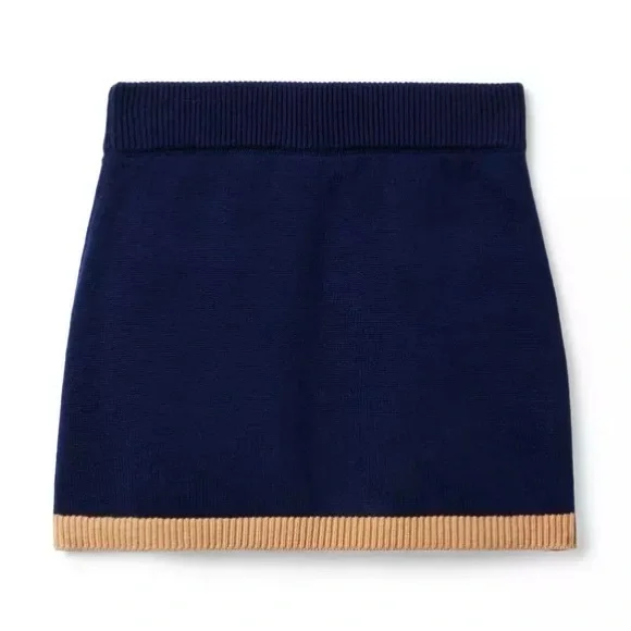 NWOT Janie and Jack Navy Retro Knit Skirt - Picture 4 of 5